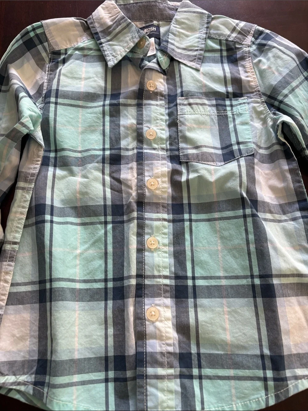NWT OshKosh Plaid Button-Up Shirt